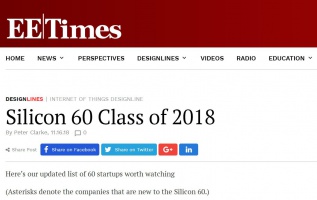 終端AI解决方案受關注，Kneron 獲選EE Times Silicon 60 2018 | Kneron - 人工智慧無所不在